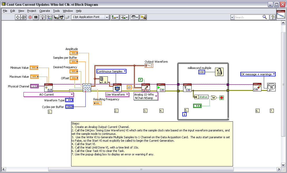 DAQmx Example BD Cont Gen Current Updates Wfm-Int Clk.png